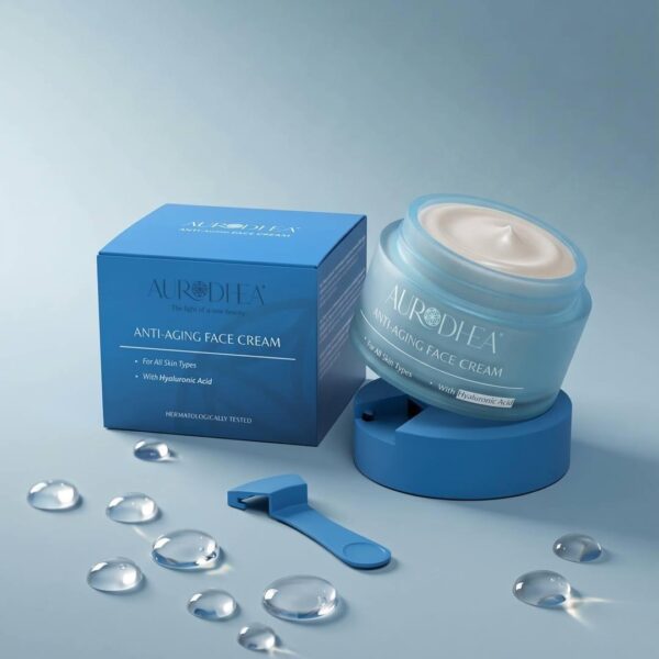 Aurodea Gesichtscreme mit Kollagen Hyaluronsaeure 50 ml CR05C
